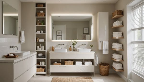 Comment optimiser le rangement dans une petite salle de bain étroite