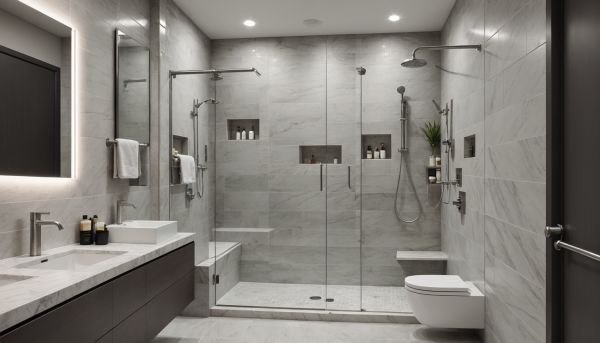 Harmoniser les accessoires de douche pour une déco épurée chic