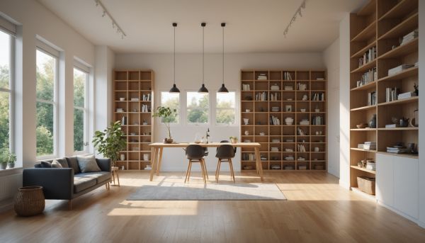 Les colonnes de rangement suspendues libèrent l espace au sol
